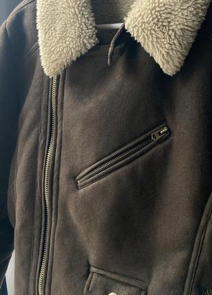 Жіноча зимова куртка дублянка zara young з утепленням8 фото