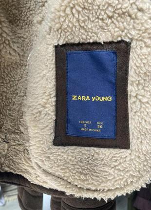 Жіноча зимова куртка дублянка zara young з утепленням9 фото