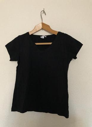 Базовая чёрная футболка zara new yorker new look