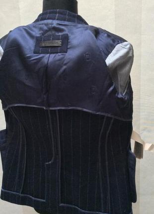 Massimo dutti блейзер, pinstriped пиджак из итальянской шерсти, размер 38, м