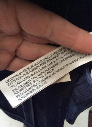 Massimo dutti блейзер, pinstriped пиджак из итальянской шерсти, размер 38, м