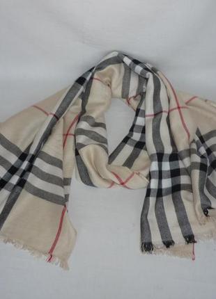 Burberry london 100% cashmere made in scotland великий кашеміровий шарф палантин3 фото