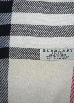 Burberry london 100% cashmere made in scotland великий кашеміровий шарф палантин9 фото