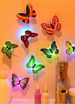 Светодиоидная бабочка на стену