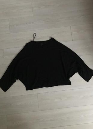 Джемпер в рубчик з рукавом «летуча миша»