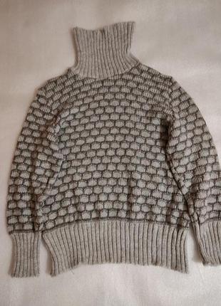 Теплий стильний в'язаний світер під горло 4