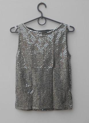 Ошатна блузка топ паєтки люрекс
