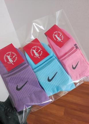 Набір комплект 3 пари шкарпетки  nike south середні яскраві кольори