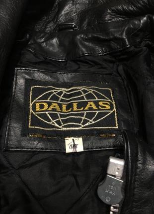 Premium vintage чоловіча шкіряна байкерська куртка косуха dallas original  як diesel4 фото