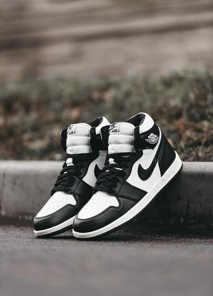 Мужские зимние кроссовки nike air jordan 1 с мехом nike jordan высокие кожаные