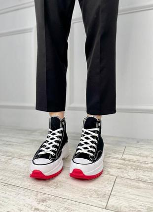 Женские высокие кеды converse made with love