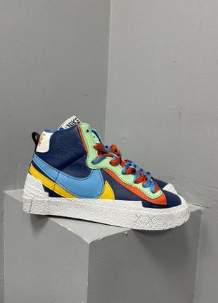 Кроссовки mid x sacai «blue yellow’ 🇺🇦 кроссовки