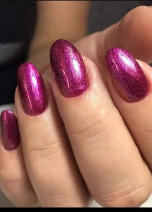 Пурпурний гель лак з шимером