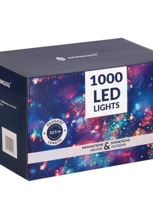 Гирлянда уличная (наружная) springos 90 м 1500 led cl1501 cold white9 фото