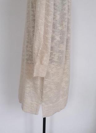 Кардиган без застежки oversize элегантный vila clothes фламе цвет экрю 4
