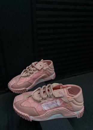 Кросівки у стилі d&g low-top light pink