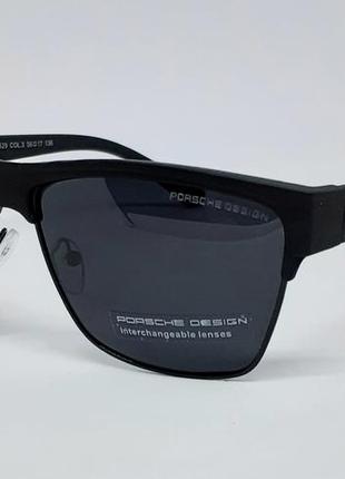 Porsche design стильні чоловічі сонцезахисні окуляри чорні поляризовані