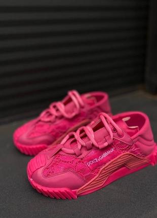 Кросівки у стилі d&g low-top neon pink