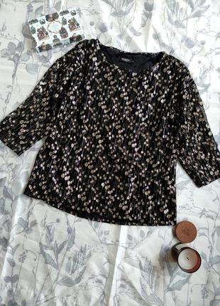 Нарядная блузка блуза с люрексом свободного кроя1 фото
