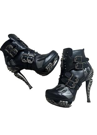 New rock steampunk shoes ankle boot punk m-mag005-s1 gothic панк готика нью роки ботільйони шкіряні