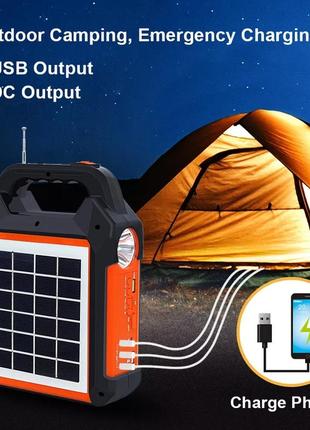 Ep-0168 беспроводная bluetooth-колонка solar с фонариком и fm