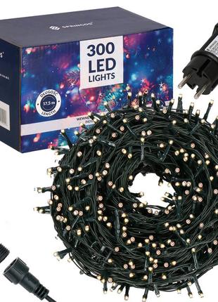 Гірлянда вулична (зовнішня) springos 15 м 300 led cl0321 warm white