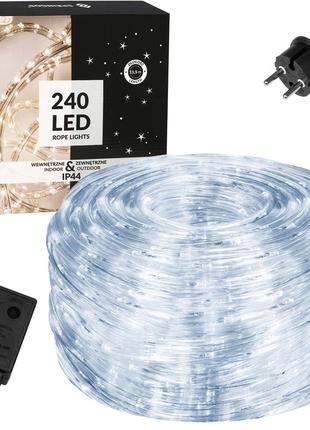 Гирлянда дюралайт уличная (наружная) springos rope lights 10 м 240 led cl1201 cold white