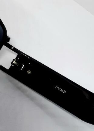 Gentle monster очки унисекс солнцезащитные черные в черном металле с сережкой