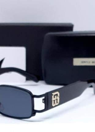 Gentle monster очки унисекс солнцезащитные черные в черном металле с сережкой1 фото