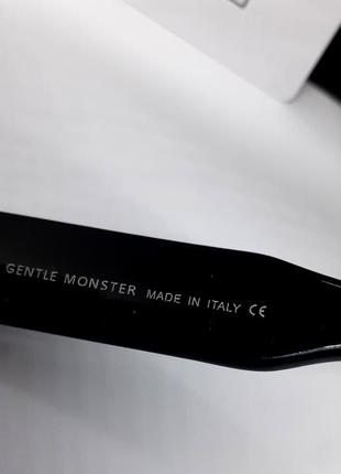 Gentle monster очки унисекс солнцезащитные черные в черном металле с сережкой