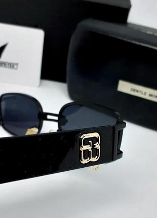 Gentle monster очки унисекс солнцезащитные черные в черном металле с сережкой