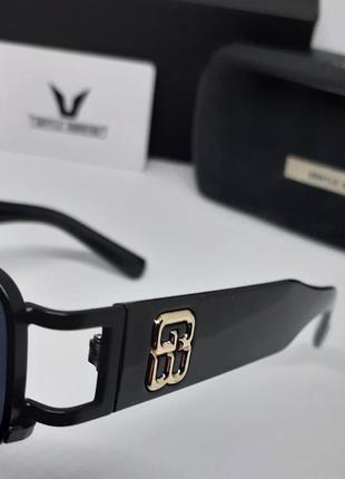 Gentle monster очки унисекс солнцезащитные черные в черном металле с сережкой