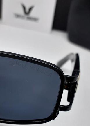 Gentle monster очки унисекс солнцезащитные черные в черном металле с сережкой