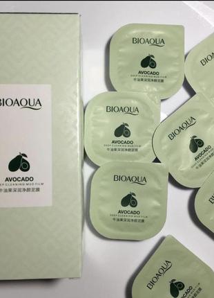 Маска для обличчя, очисна, bioaqua avocado deep cleansing mud film, з екстрактом авокадо, 8*5 мл