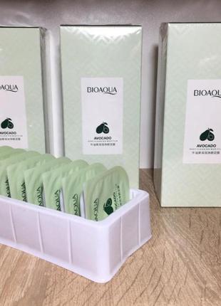 Маска для лица, очищающая, bioaqua avocado deep cleansing mud film, с экстрактом авокадо, 8*5 мл2 фото