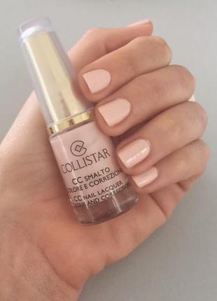 Укрепляющий лак с кератином collistar cc nail lacquer colour and correction тон 651 porcellana