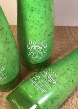 Крем скраб для тіла disaar aloe vera 99 %2 фото