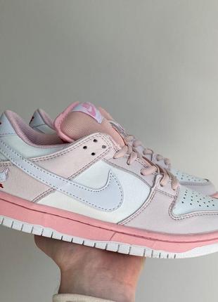 Женские кожаные кроссовки nike sb dunk pink bird#найк