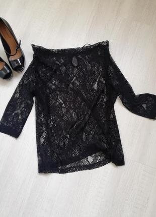 👑 чорний ажурний топ👑кофта сітка👑 блуза в стилі кроше