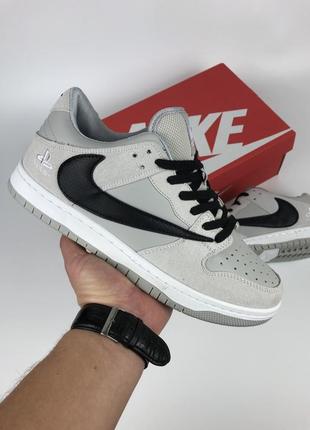 Чоловічі демісезонні кросівки nike sb dunk low travis scott playstation 13 фото