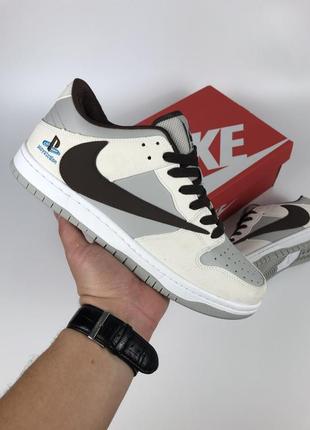 Чоловічі демісезонні кросівки nike sb dunk low travis scott playstation 12 фото