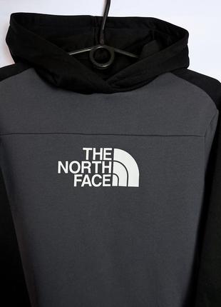 Худі the north face tnf чорно-сіре оригінал тнф толстовка біг лого