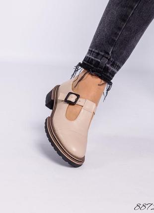 Кожаные туфли с пряжкой натуральная кожа кожа лежаные туфлы с пряжкой натуральная кожа2 фото