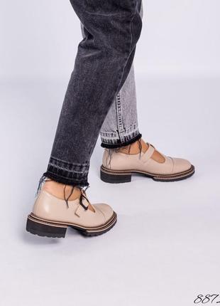 Кожаные туфли с пряжкой натуральная кожа кожа лежаные туфлы с пряжкой натуральная кожа4 фото