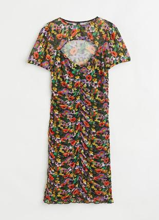 Сукня з воланами в квітковий принт6 фото