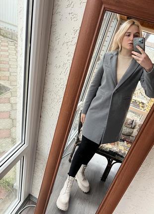 Сіре пальто піджак4 фото