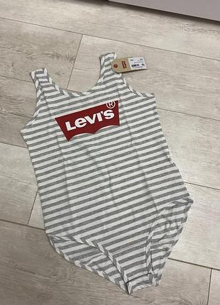 Боди levi's 164 см серый