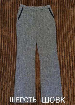 Брендові брюки штани з вовни та шовку.2 фото