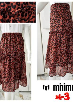 ♥️1+1=3♥️ minimum леопардовая юбка миди1 фото
