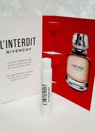 Givenchy l'interdit edp💥original миниатюра пробник mini spray 1 мл книжка2 фото